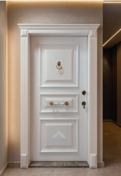 Beyaz Şehrazat Madra Çelik Kapı Modeli ALB-0050